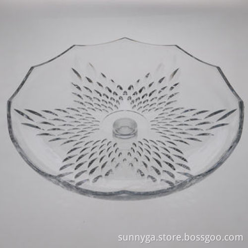 Glass Desert Plate, Pattern Decorated